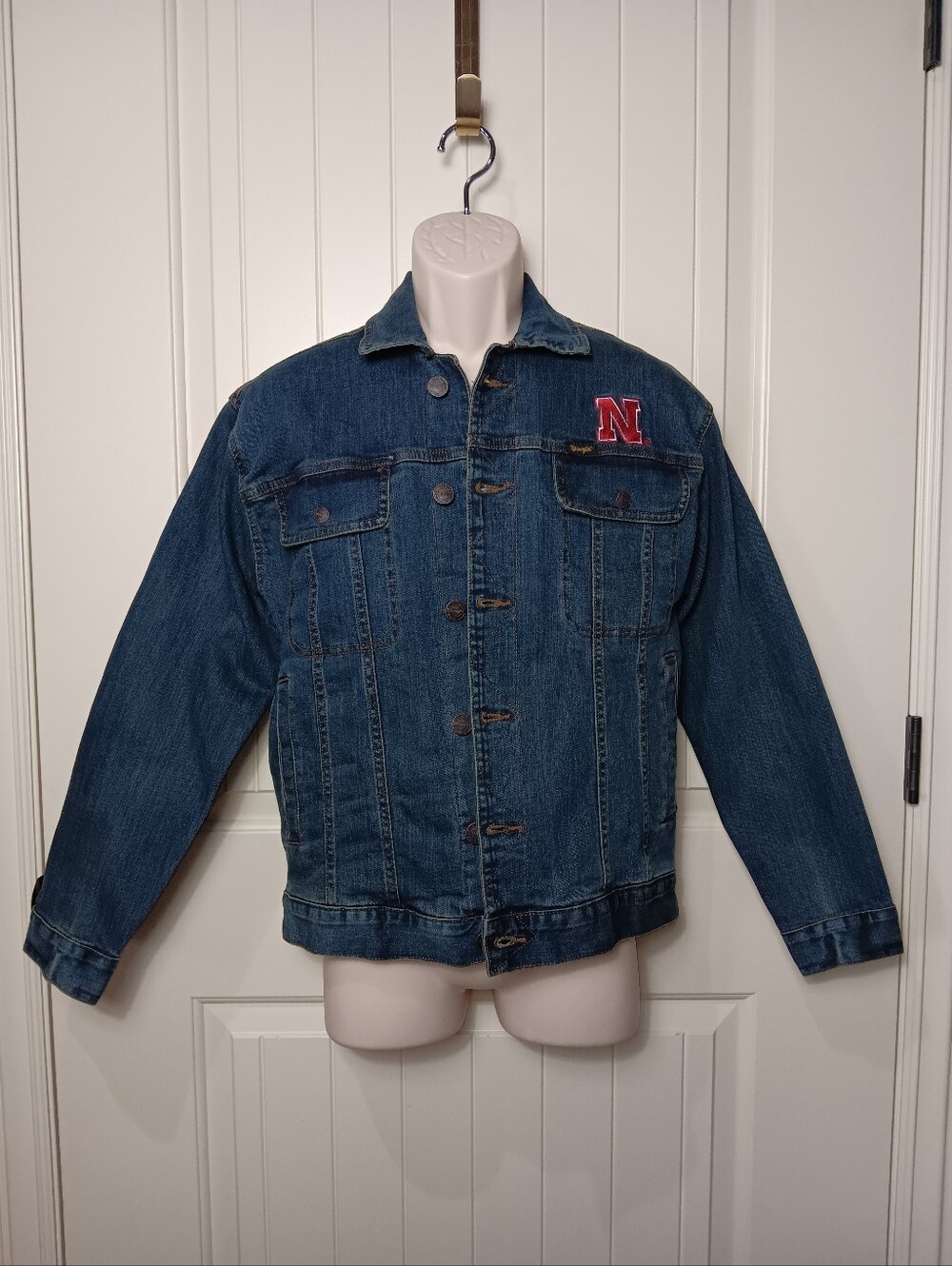 Wrangler x Colosseum Men's Nebraska Huskers Denim Jacket Trucker Jean N Logo S